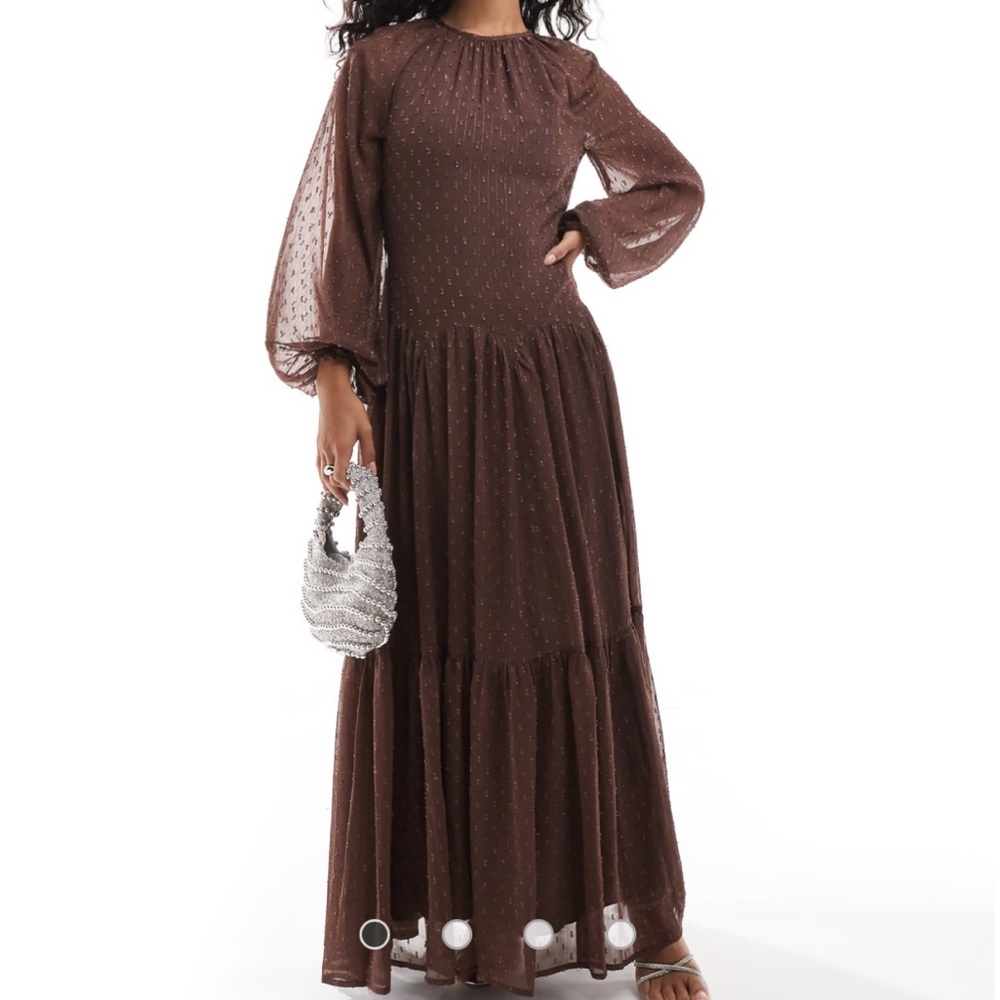 ASOS Brown Long Sleeve Dress